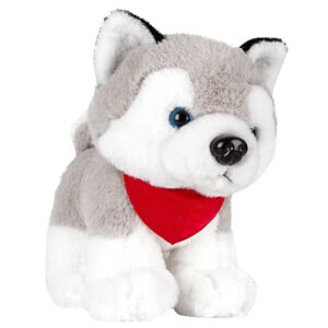 Husky Plüschtier mit rotem Halstuch für Ihr Marketing