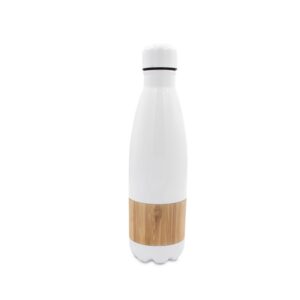 Thermoflasche 500 ml mit Bambuselement für Ihre Werbung